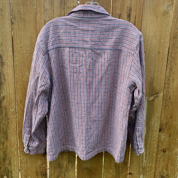 Summit Button Down Shirt Blue And Red Size XL Cotton - Picture 3 of 5
